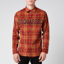 Dsquared2 Men's Dropped Shoulder Shirt - Camel/Red