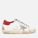 Golden Goose Deluxe Brand Women's Superstar Leather Trainers - White/Ice/Red