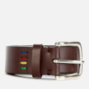 PS Paul Smith Men's Mini Zebra Leather Belt - Brown