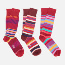PS Paul Smith Men's Mixed Pack Socks - Burgundy
