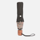 PS Paul Smith Men's Telescopic Signature Stripe Trim Umbrella - Black