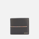 PS Paul Smith Men's Signature Stripe Insert Leather Billfold Wallet - Black