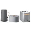 Stelton Emma Toaster, Kettle and Bread Box Set - Grey (Worth £376.00)