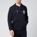 Armani Exchange Men's Zipped Ax Hoodie - Navy