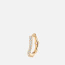 Maria Black Women's Diamond Wave Huggie - Gold