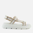 Stuart Weitzman Women's Zoelie Logo Flat Sandals - White