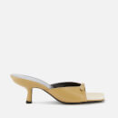 by FAR Women's Erin Leather Heeled Mules - Yellow