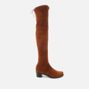 Stuart Weitzman Women's Midland Suede Over The Knee Heeled Boots - Coffee