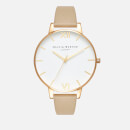 Olivia Burton Women's White Dial Watch - Sand/Gold