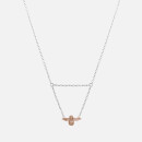 Olivia Burton Women's 3D Bee Drop Necklace - Silver/Rose Gold