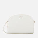 A.P.C. Women's Mini Demi-Lune Crossbody Bag - White