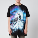 Balmain Men's Oversized Printed Wolf T-Shirt - Multi