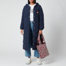 KENZO Women's Elongated Puffer Reversible - Navy Blue