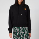 KENZO Women's Boxy Fit Hoodie Tiger Crest - Black