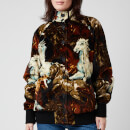 KENZO Women's Quilted Velvet Bomber - Black