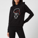 Karl Lagerfeld Women's Ikonic Karl Outline Hoodie - Black