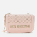 Love Moschino Women's Quilt Stud Detail Shoulder Bag - Pink