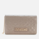 Love Moschino Women's Quilted Chain Bag - Taupe
