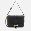 Love Moschino Women's Logo Disc Shoulder Bag - Black