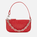 by FAR Women's Mini Rachel Croco Shoulder Bag - Red