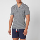 Orlebar Brown Men's Travis Ocean Stripe Capri Collar Shirt - Navy/Almond
