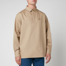 KENZO Men's Tiger Crest Long Sleeve Polo Shirt - Dark Beige