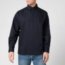 KENZO Men's Tiger Crest Long Sleeve Polo Shirt - Navy Blue