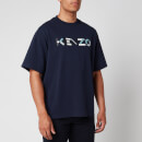 KENZO Men's Multicolour Logo T-Shirt - Navy Blue