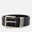 Armani Exchange Men's Metal Keeper Belt - Black