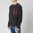 Dsquared2 Men's Check Pocket Knitted Jumper - Dark Grey/Check