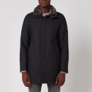 Herno Men's Fur Collar Car Coat - Grey