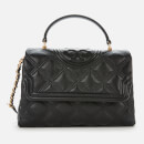 Tory Burch Women's Fleming Soft Top Handle Satchel - Black