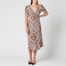 MICHAEL MICHAEL KORS Women's Biclr Puff Sleeve Midi Dress - Powder Blush