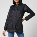 Barbour X Laura Ashley Women's Poplars Wax Jacket - Navy/Shepherds Purse