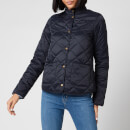 Barbour X Laura Ashley Women's Elm Quilt Coat - Navy/Shepherds Purse