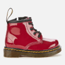 Dr. Martens Toddlers' 1460 Patent Lamper Lace-Up 4 Eye Boots - Dark Scooter Red