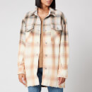 Free People Women's Anneli Plaid Shirt Jacket - Ivory Combo