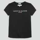 Tommy Hilfiger Girls' Essential Logo Short Sleeve T-Shirt - Black