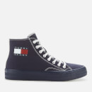 Tommy Jeans Men's Mid Cut Canvas Hi-Top Trainers - Twilight Navy