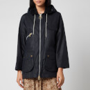 Barbour X Alexa Chung Women's Violet Mix Hooded Jacket - Navy/Red Navy Tartan