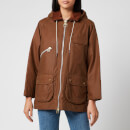 Barbour X Alexa Chung Women's Violet Mix Hooded Jacket - Tan/Classic Tartan