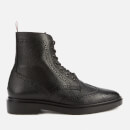 Thom Browne Women's Classic Pebble Grain Wingtip Boots - Black