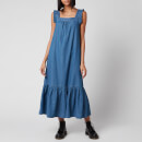 Whistles Women's Square Neck Trapeze Dress - Chambray