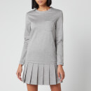 Thom Browne Women's Drop Waist Pleated Bottom Dress - Light Grey
