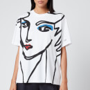 Victoria, Victoria Beckham Women's Beauty Face T-Shirt - White