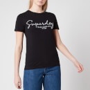 Superdry Women's Alice Script Emb Entry T-Shirt - Black