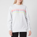 Superdry Women's Rainbow Panel Crew Neck Sweatshirt - Ice Marl