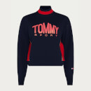 Tommy Sport Women's Cropped Crew Neck Jumper - Desert Sky
