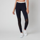 Tommy Sport Women's Full Length Mesh Insert Leggings - Desert Sky