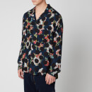 Acne Studios Men's Floral Polka Shirt - Navy Blue